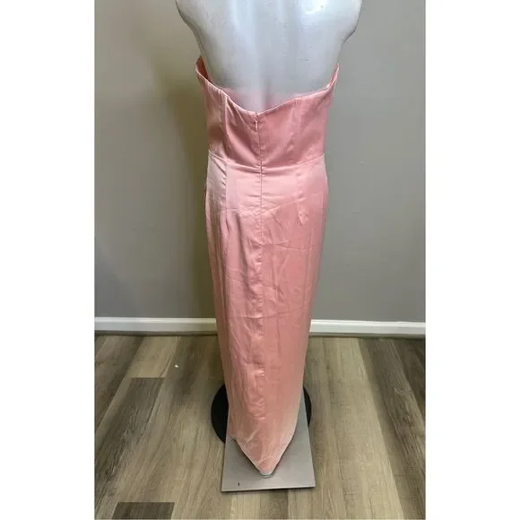 NWT Bardot Everlasting Satin Midi Dress in Soft Pink Size S $148 - Picture 4 of 6
